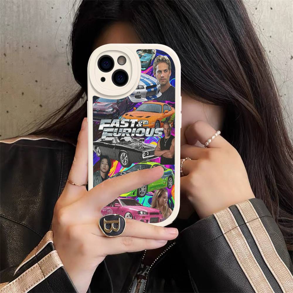 Чехол для телефона серии боевиков Форсаж F-Furious для iPhone 16 15 14 13 12 11 Pro Max Plus Кожаная крышка