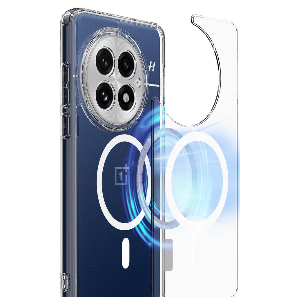For OnePlus 13 Clear Phone Case Compatible with MagSafe TPU+Acrylic Back Cover