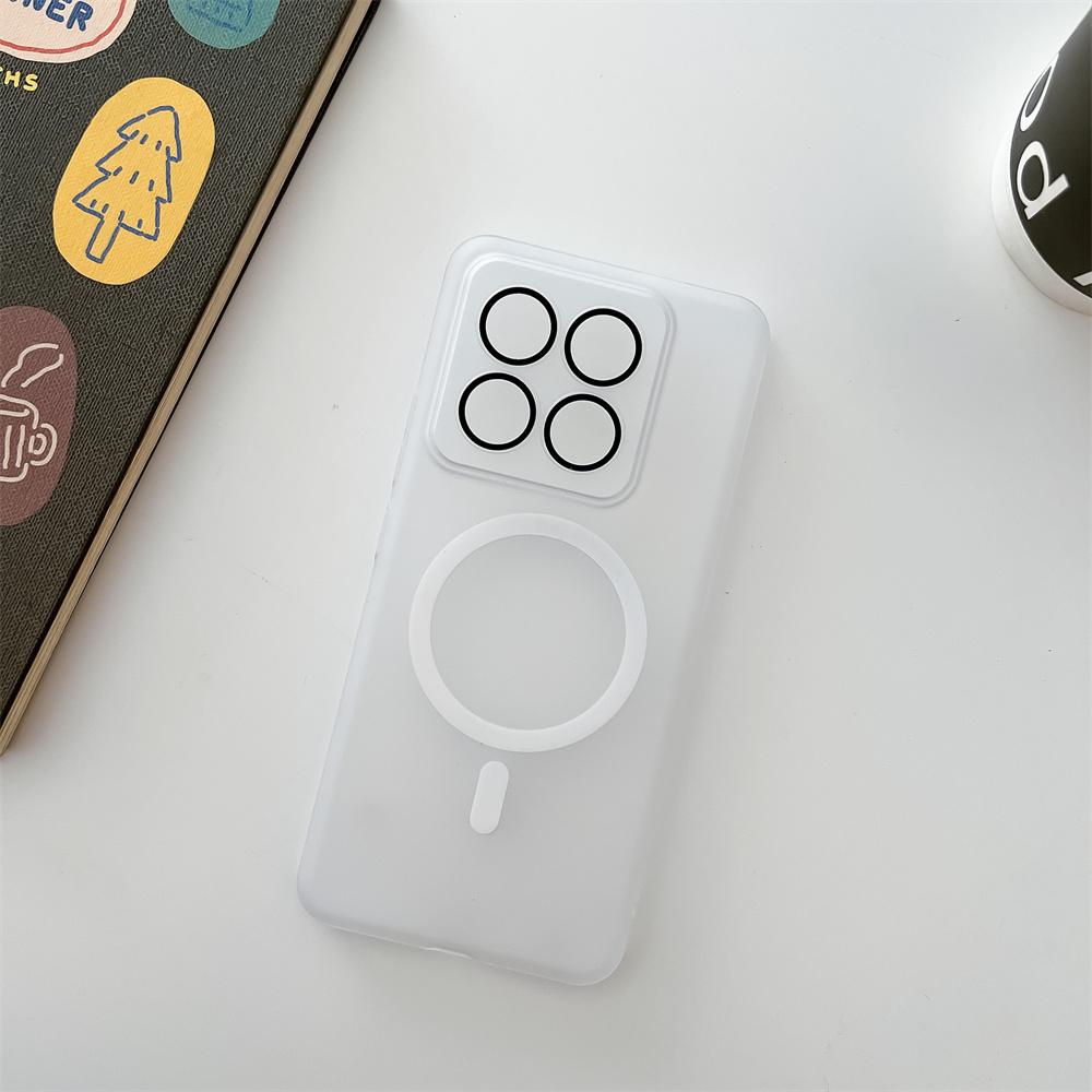 Матовый ультратонкий пластиковый чехол для телефона Xiaomi Mi 14 14Pro, шелковистый, для Magsafe, с магнитной беспроводной зарядкой, охлаждающий