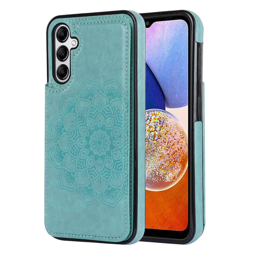 Подходит для Samsung Galaxy S25 Edge S25 S24 S23 Ultra S23 S24 FE Чехол с держателем для карт, Кошелек-чехол с магнитными кнопками и цветочным узором