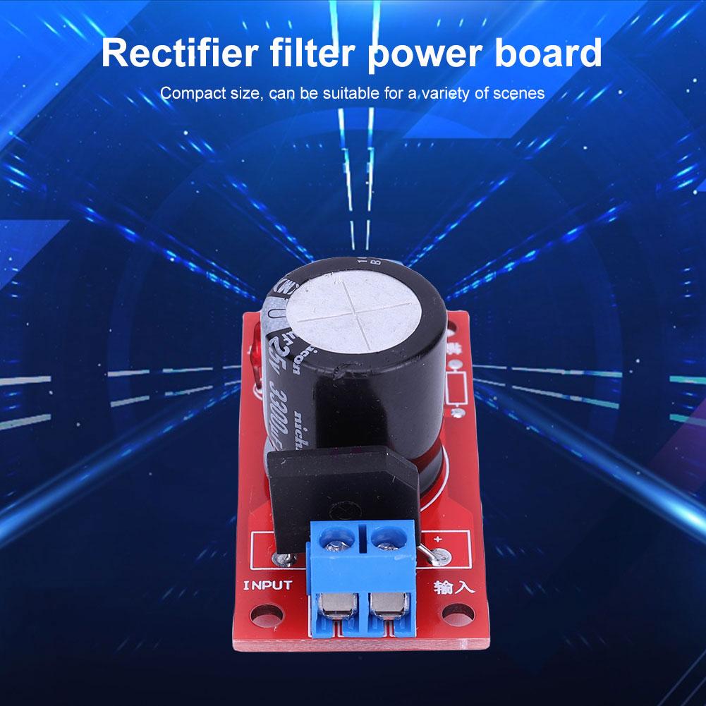 Rectifier AC To DC Transformer Rectifier Filter Power Supply Board with LED Indicator AC To DC Single Power Supply Board
