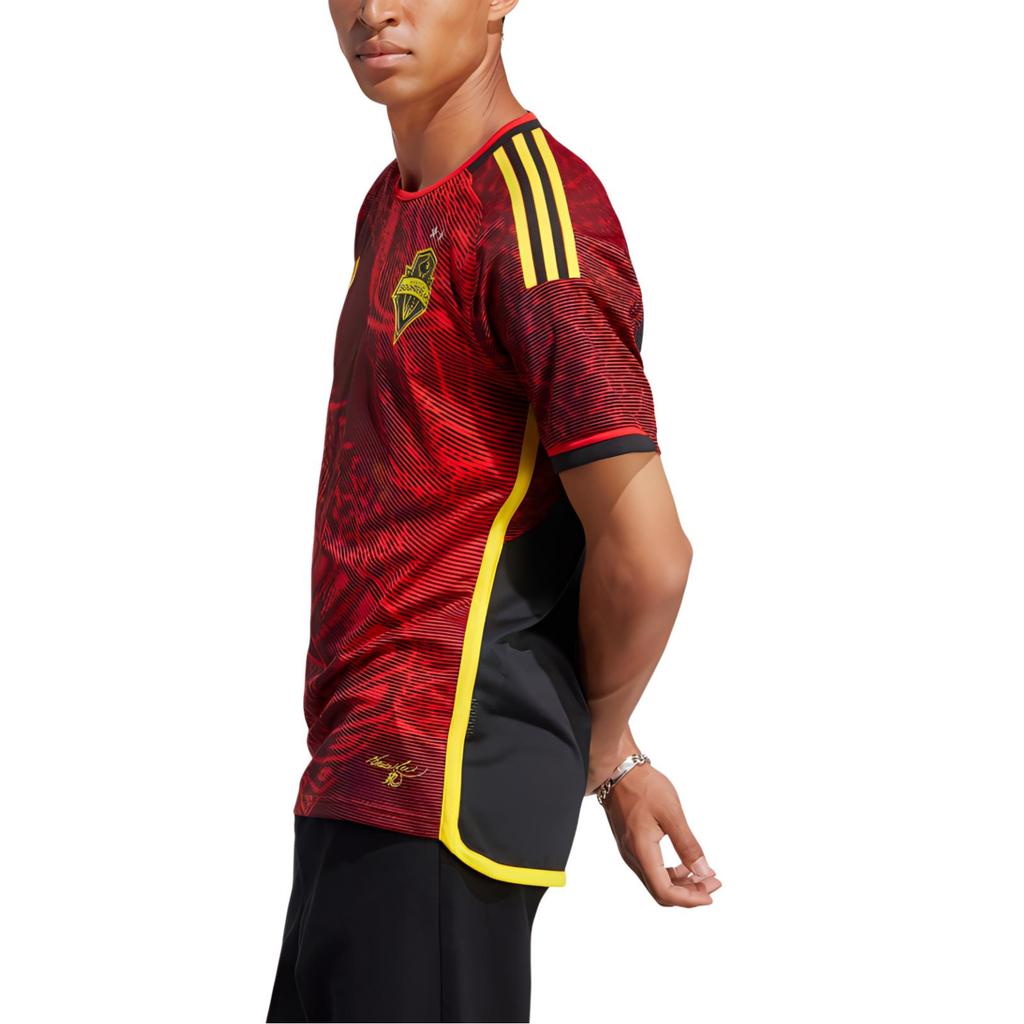 adidas Мужская футбольная майка Красно-черного цвета HI1837