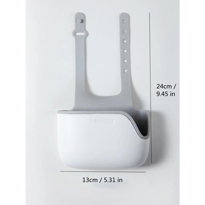 Home Storage Drain Basket Kitchen Sink Holder Adjustable Soap Sponge Shlf Hanging Drain Basket Bag Kitchen Accessories