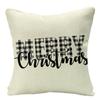 Festive Christmas Cushion Cover Featuring Adorable Reindeer And Snowflakes Design