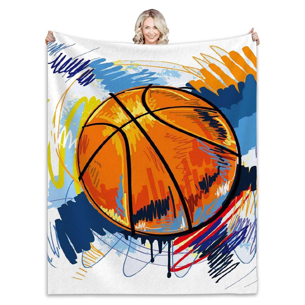 Soccer Blanket Super Soft Flannel Blankets and Throws Outdoor Football Basketball for Bedding Boys Girls Adults Gifts