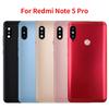 Задний корпус для Xiaomi Redmi Note 5 Pro, запасные части для задней батареи с объективом камеры + боковая сторона