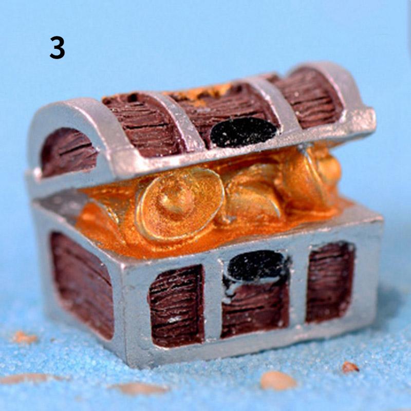 Сундук с сокровищами, антикварный творческий аквариум, украшение для аквариума, пейзаж, пират, золотые монеты, украшения, поделки из смолы