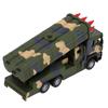 1/50 Военная ракетная модель автомобиля из сплава с инерционным двигателем, игрушечная ракета со звуком и светом для детей