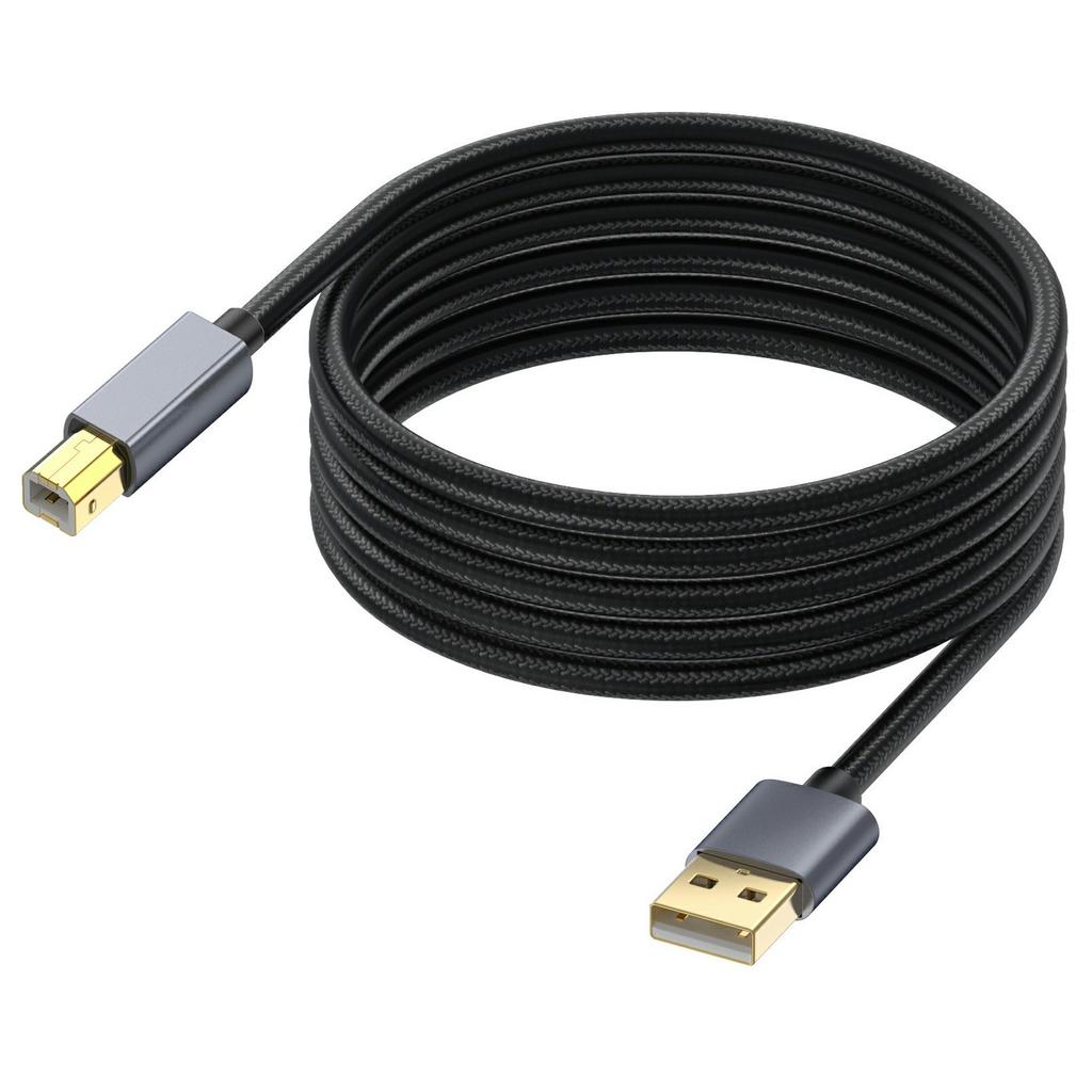 USB-кабель для принтера, длина 1,8 м, USB 2.0 тип A (папа) - тип B (папа), шнур для сканера для MIDI-контроллера