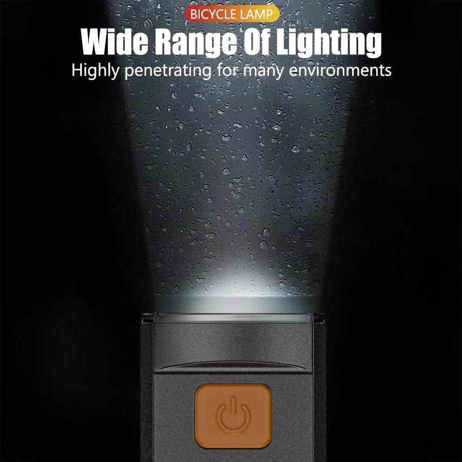 Светодиодные велосипедные фонари, велосипедный фонарик, перезаряжаемый через USB, передний велосипедный фонарь, легкий ночной велосипедный фонарь для горного велосипеда