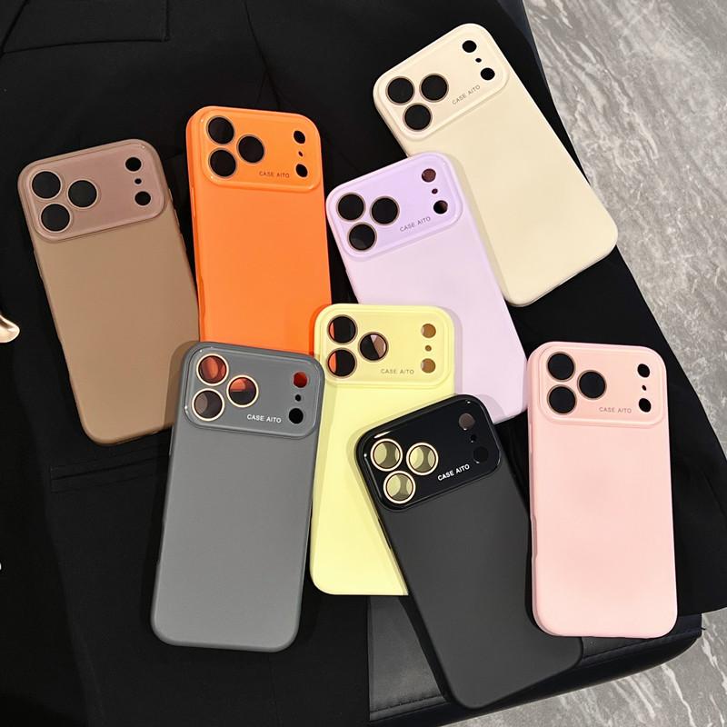 Применимо к iPhone17 чехол для мобильного телефона из жидкого силикона с большим окном Apple 16proMax противоударный полностью закрывающий 15 защитный чехол