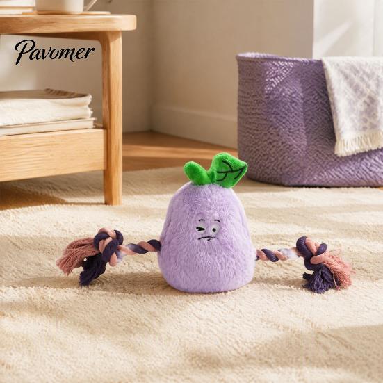 Агрессивная игрушка для жевания, фаршированная овощами, игрушка для собак, интерактивная пищащая жевательная плюшевая морковь, баклажан, зеленый перец с веревочной ручкой для перетягивания, маленькая