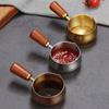 60ml/120ml/180ml Seasoning Cup Wooden Handle Measuring Spoon Kitchen Tableware Sauce Pan  Steak