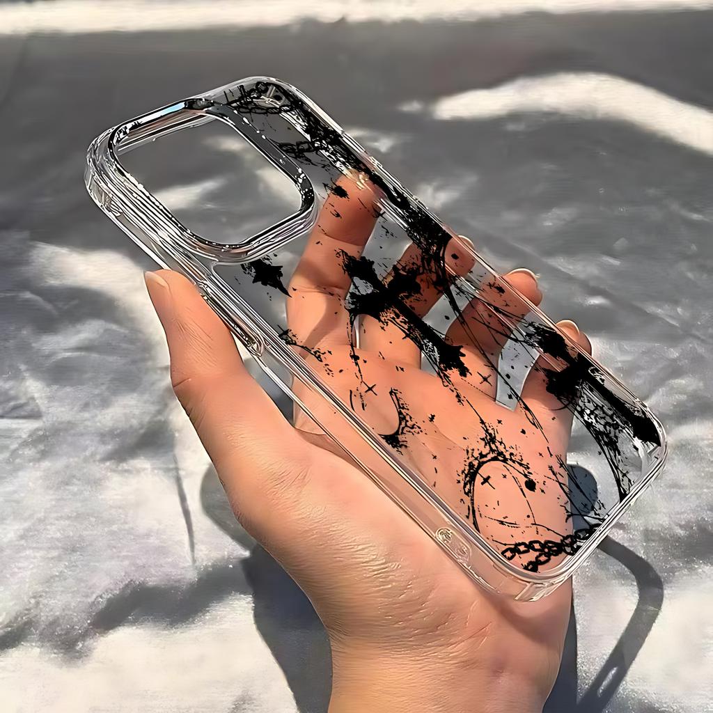 Темный готический крест Чехол для телефона для OPPO Reno4 Reno5 Reno6 Reno8 Reno11 Reno12 13 14 15 Z T F Pro 4G 5G Прозрачный мягкий чехол