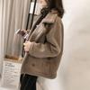 Lamb Wool Coat Women's Autumn and Winter New Granular Lamb Wool Thickened Fur Integrated Small Locomotive Suit