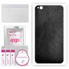 apgo Protective Skin Sticker for the Back Compatible with Xiaomi Redmi Go, Wrap Film, Foil, Vinyl - Pattern Black Leather