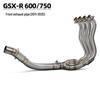 GSX-R600/750 Stainless Steel Mid & Front Exhaust Mod Kit (2011-2025)