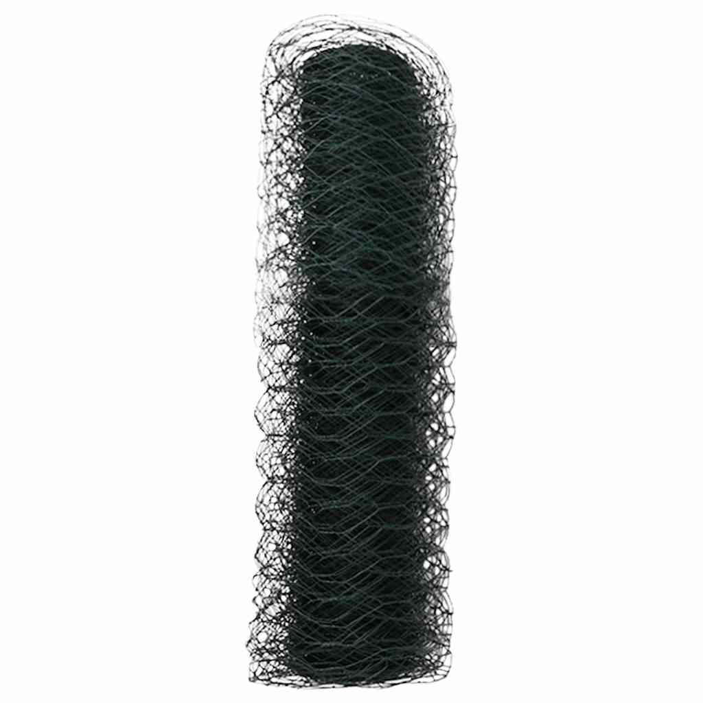 Hexagonal Fence Green 0.5 x 100 m Steel