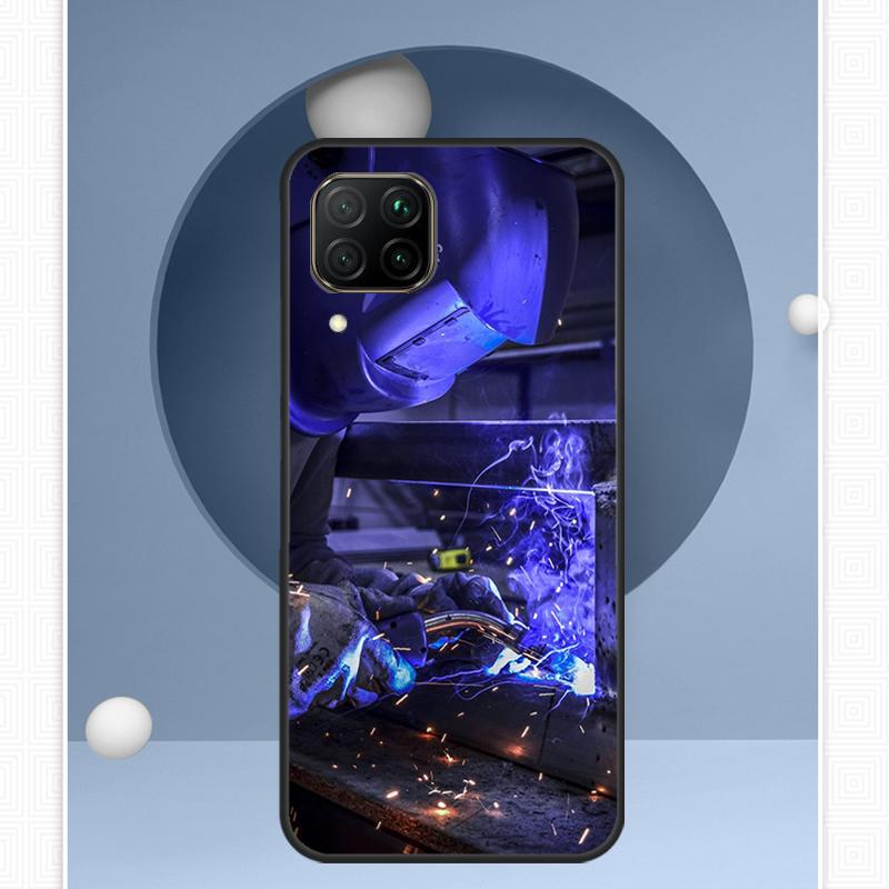 Welder Welding Hot Metal Worker For Huawei Nova Y91 Y60 Y70 Y72 Y90 Y61 12s 12i 11i 8i 10 9 SE P20 P40 Lite P30 P60 Pro Case