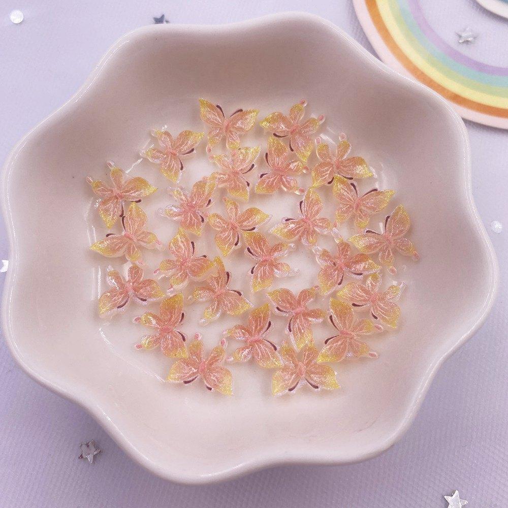 50 шт. красочные мини-милые хрустальные бабочки для дизайна ногтей с плоской задней поверхностью, стразы, аппликация, сделай сам, свадебный декор для скрапбукинга, поделки