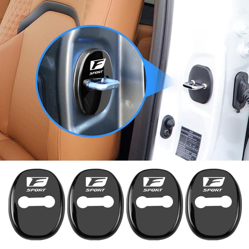 DJSZ3 Car Door Lock Buckle Decorative Cover Rust Proof Protective Cover Valve Stem For Lexus F-SPORT ES RX NX LS UX LM LX GX LC RZ IS