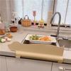 Kitchen Sink Water Barrier, Vegetable Washing Basin, Dishwashing Sink, Bathroom Splash Guard, Silicone Suction Cup Type, Cute Water Barrier Strip