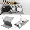 Silicone Dish Drying Mat for Kitchen Counter 3-Fold Large Drain Pad