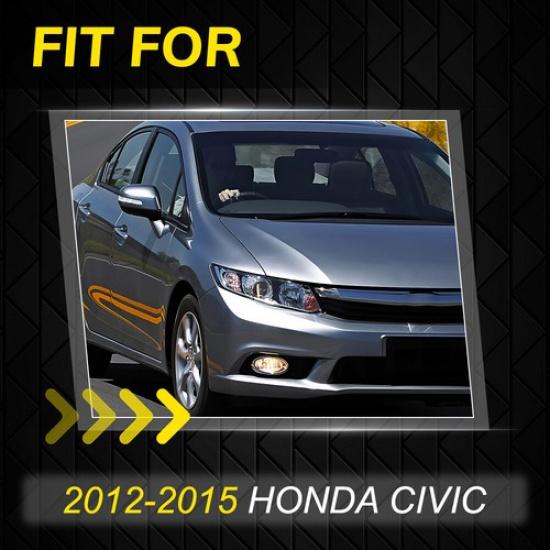2Pcs Rear Left Right Side Pillar Door Molding Garnish For 2012-2015 Honda Civic