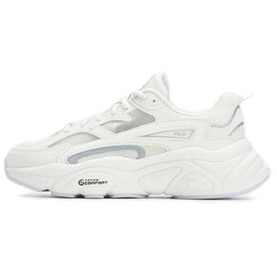 Mars 1 Кожа Однослойные Спортивные Амортизирующие Износостойкие Низкие Повседневные Кроссовки Женские Белый Серый F12W322109FGS