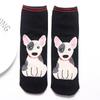 Two Stripe Cartoon Pet Dog Women's Cotton Socks Korean 3D Stereo Original Design Socks