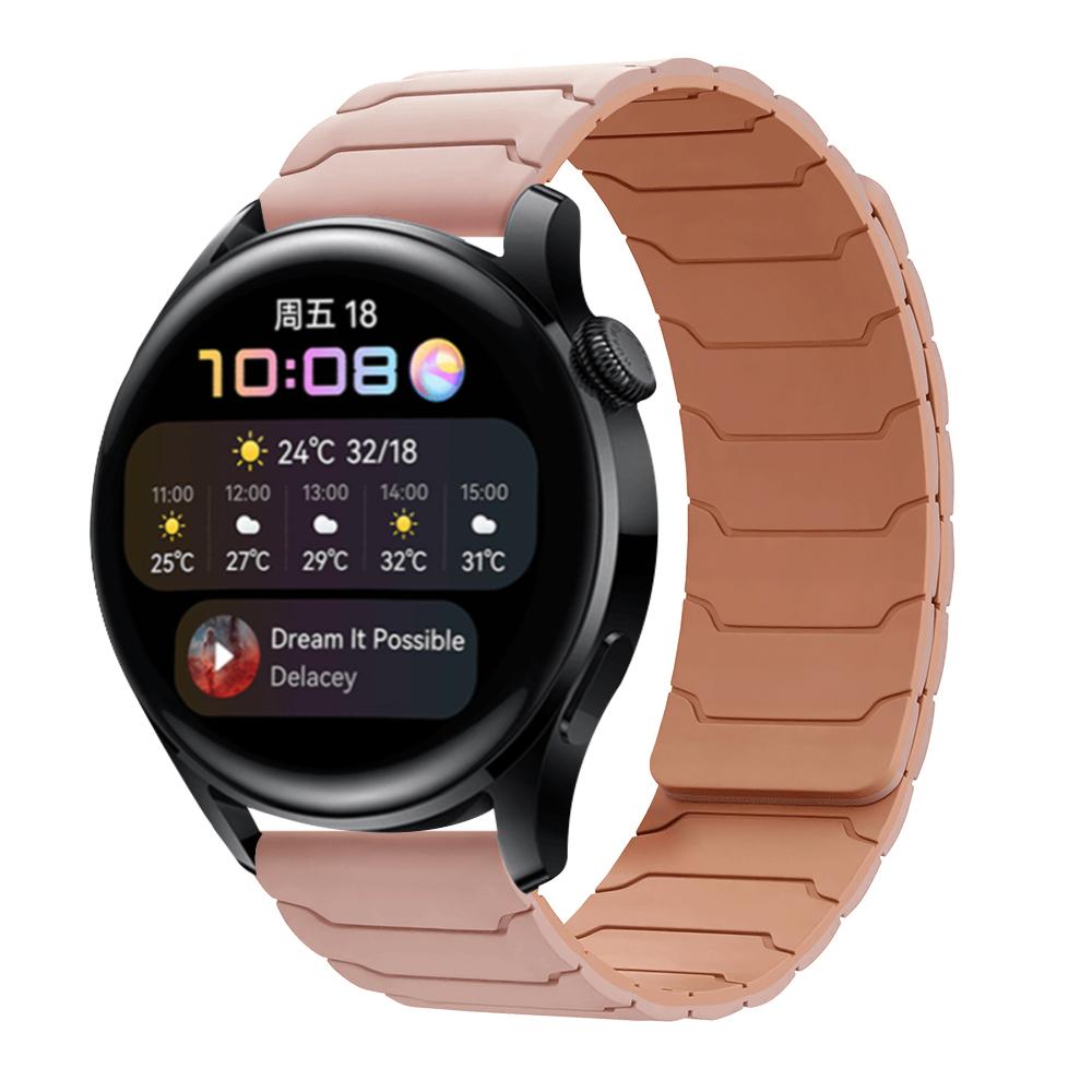 Силиконовый магнитный ремешок 20мм 22мм 18мм для Samsung Galaxy watch 7/6/5 active 2 amazfit браслет HUAWEI watch GT 2e 3 ремешок