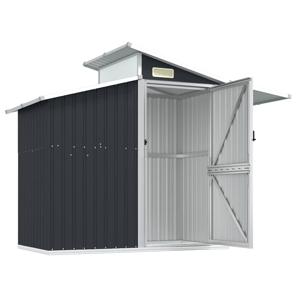 Szopa Ogrodowa, Antracytowa 270X130X208,5Cm, Stal Galwanizowana