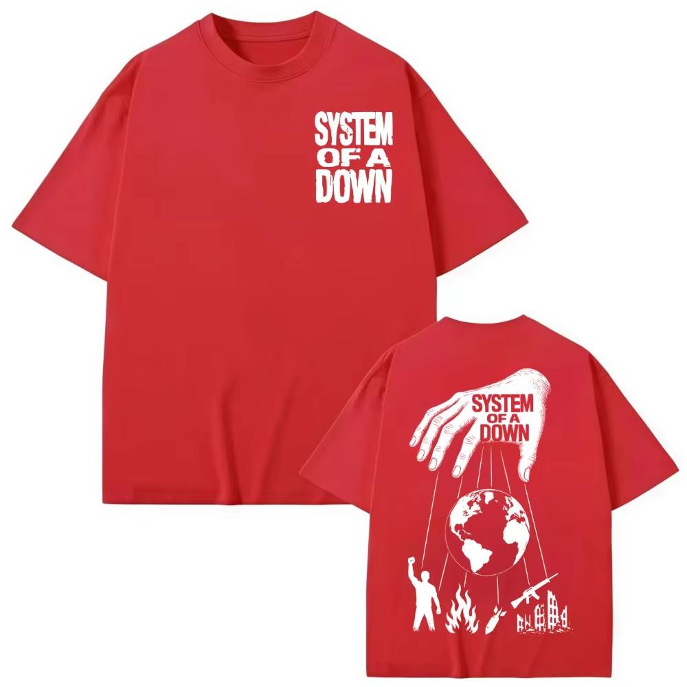 System of A Down Printed T Shirts Men Clothing Rock Fashion Tshirts pure Cotton Short Sleeve Top 2026 Spring summer new