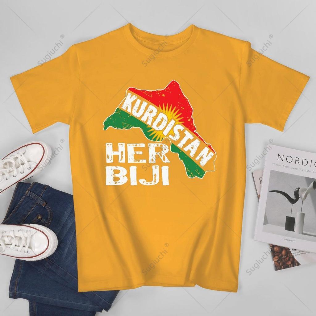 Унисекс Унисекс Курды Курдистан Новруз Курдский Флаг Her Biji Kurdistan Футболка Футболки Футболки WoУнисекс Мальчики 100% Хлопок Футболка