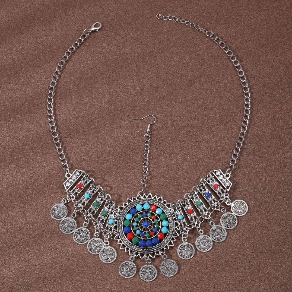 Ethnic Style Bohemia Hair Chain Tassel Women Head Chain Ethnic Style Forehead Chain Exotic Headbands Necklace