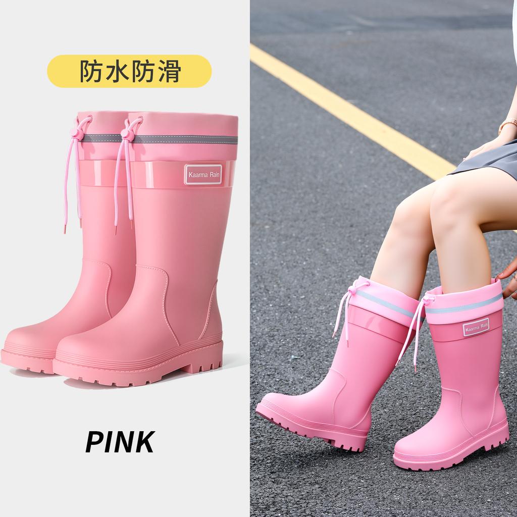 Goodlooking rain shoes women's fashion out short rain boots thicksoled nonslip waterproof shoes