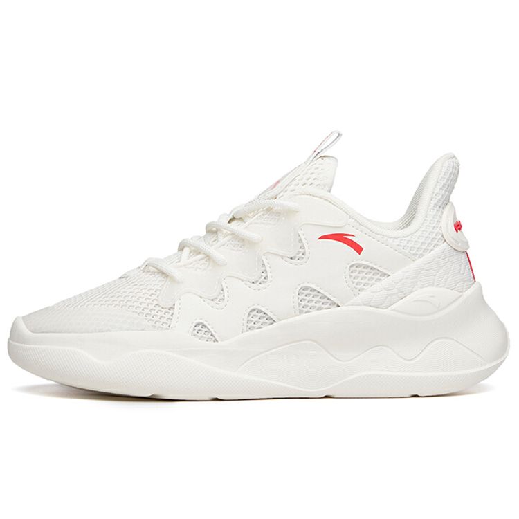 Anta Lifestyle Series Trendy Lightweight Breathable Low-Top Casual Sports Shoes Women Sneakers Ivory-White 122138860-1
