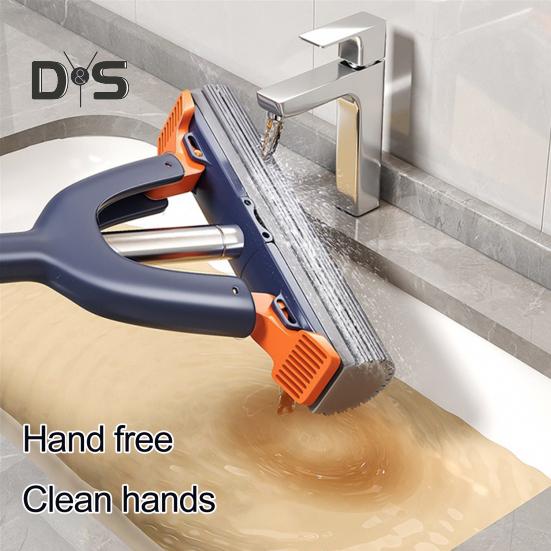 Ручная швабра для мытья полов, легкая, простая в эксплуатации губчатая швабра с функцией самовыдавливания, кухонный инструмент для мытья окон и стекол