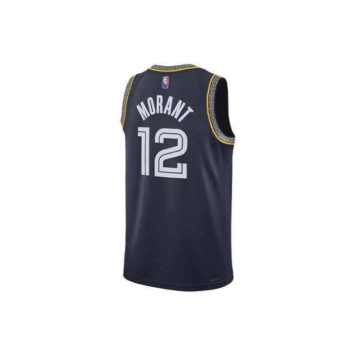 Nike Джерси NBA Memphis Grizzlies Morant City Edition Swingman, темно-синяя мужская уличная одежда DB4033-419