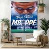 Mbappé Customize Your Name Tapestry Foldable Wall Tapestry Durable Comfort Perfect for Living Room Decor Multi-purpose for All Occasions
