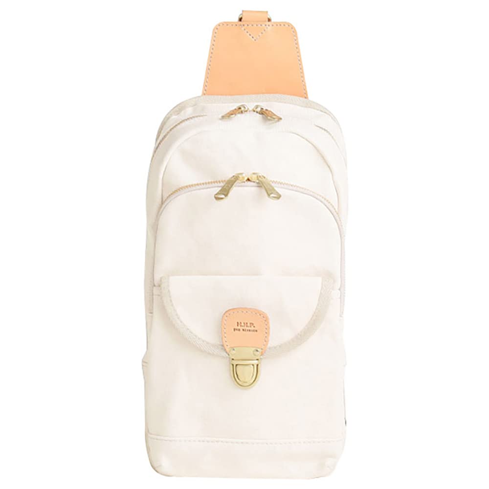 Однолямочная сумка Hinomoto Canvas Kissora Collaboration (Подходит для форматов B5 Водоотталкивающий Сделано в Японии) Ручная работа из натуральной кожи (Натуральный x