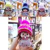 Кристаллами усыпанный брелок Monchhichi вязаная шапка норка подвеска приз в аркаде подарок для обмена
