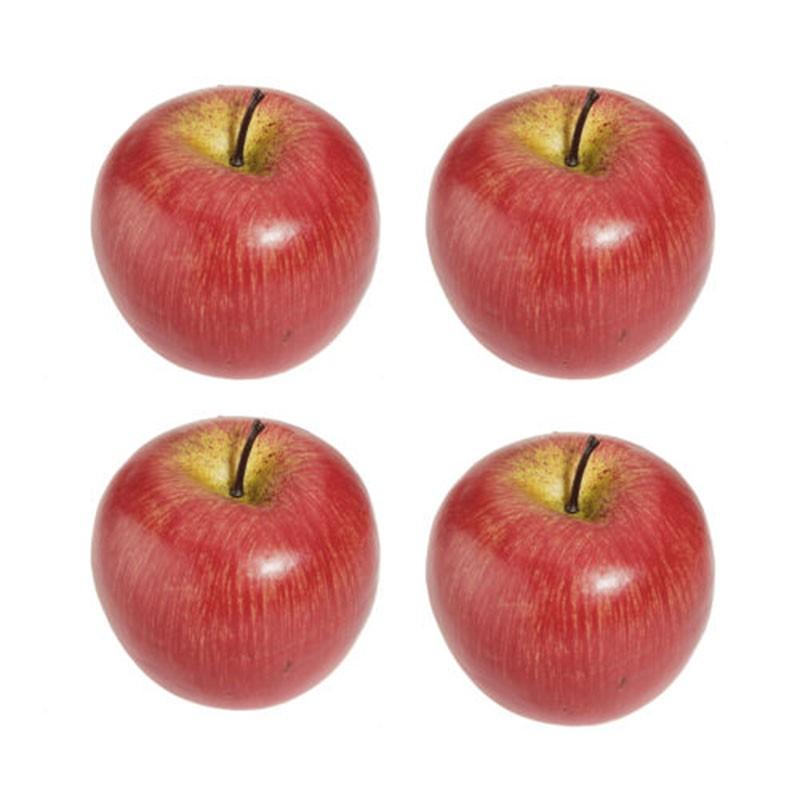 4pcs Artificial-apple Fake Fruit Simulated For Kitchen Home Foods Decorations