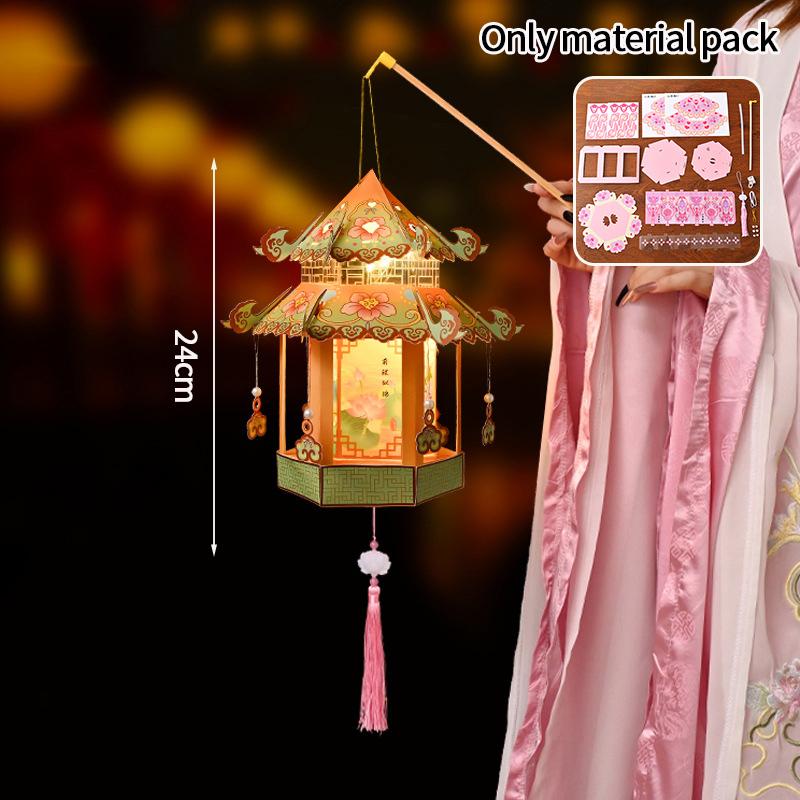 Chinese Paper Lantern Mid- Autumn Festival Lanterns Japanese Lantern Wedding Accessorie Autumn Decor DIY Material Pack