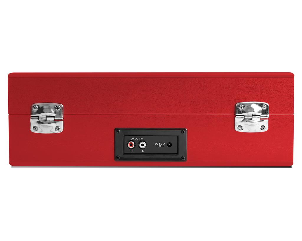 ION Audio Portable record suitcase runs on Vinyl red player, type, built-in speaker, portable, batteries, Transport,