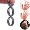 Fashion Simple Style Couple Jewelry Smooth 4/6/10Mm Women Men Finger Rings For Lovers Black Magnet Hematite Rings Wedding Ring
