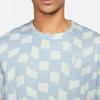 Nike Пуловер с круглым вырезом и принтом Dri-FIT, футболка с короткими рукавами, мужские топы, голубой DX0871-479