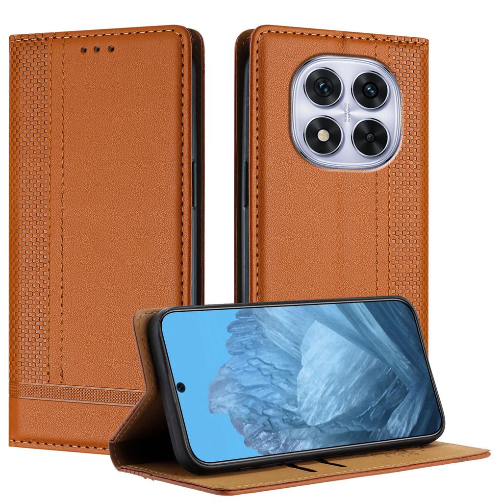 Для Xiaomi Redmi Note 14 Pro 5G чехол L-образный сетчатый узор кожаный чехол-подставка для телефона с отделениями для карт