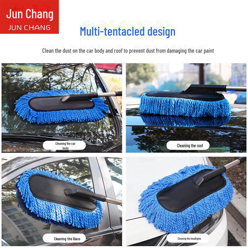 Выдвижная швабра для мытья автомобиля с мягкой щетиной для удаления пыли
