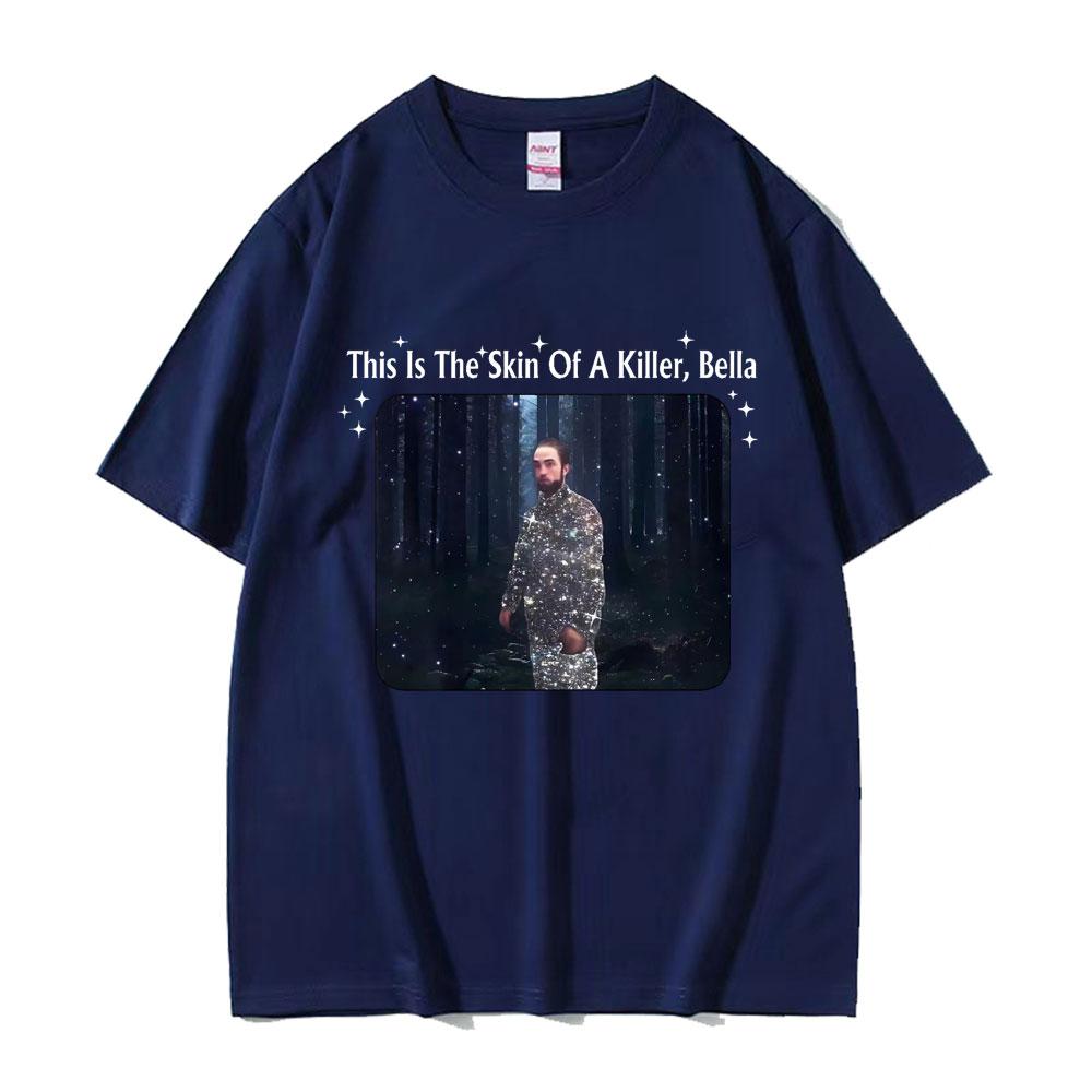 Футболки Роберт Паттинсон Сага Сумерки Смешной Принт Streetwear Футболки Унисекс Оверсайз 100% Хлопок Футболка Топы Унисекс Одежда